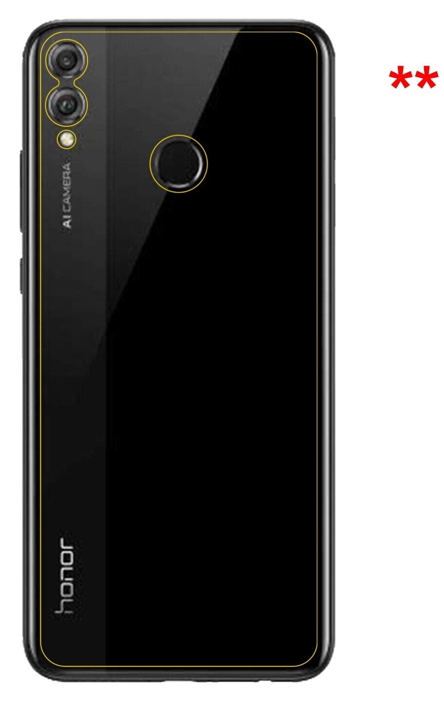 Dünne und klare Folie passend zugeschnitten für Honor View 10 Lite Rückseite