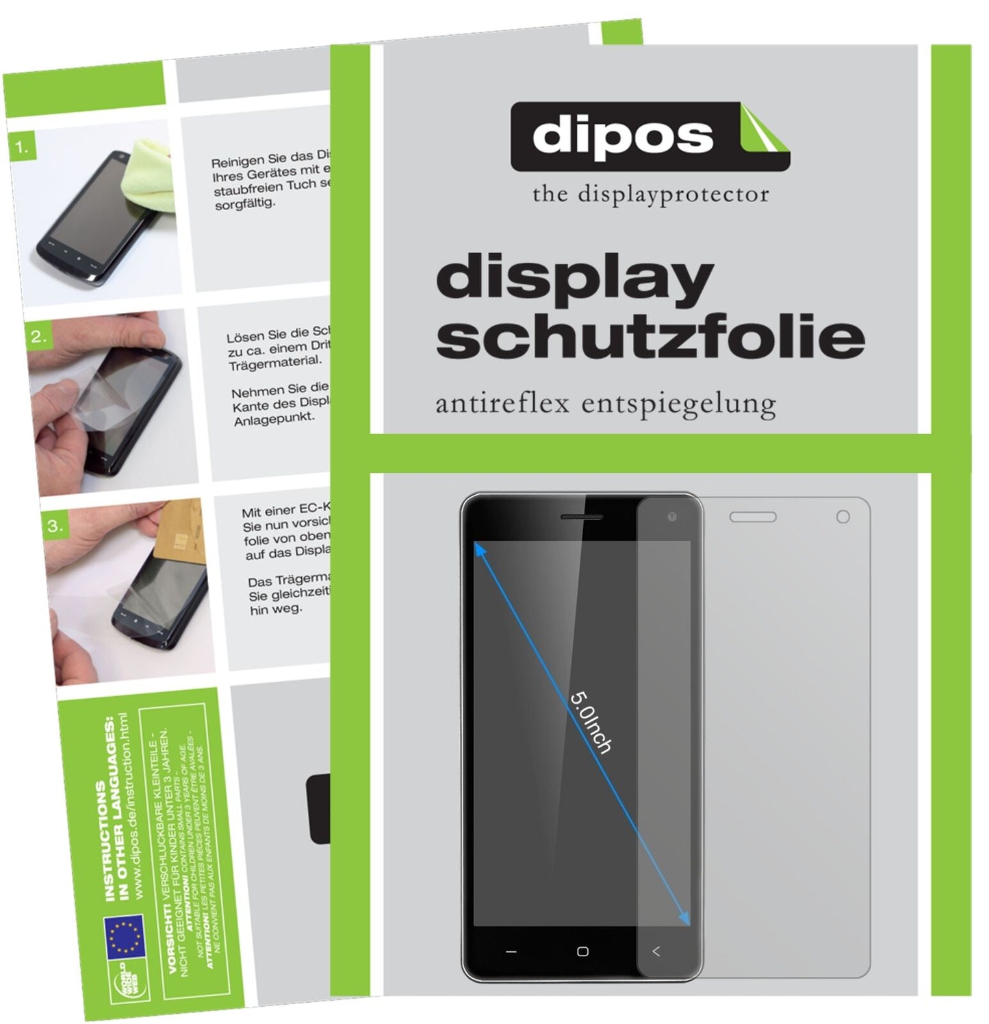 Matte Displayschutzfolie von dipos passend für VKWORLD T5, präziser Zuschnitt und blasenfrei montiert