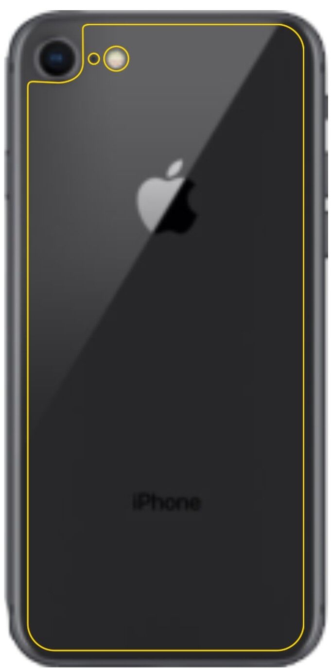 1x 9H Matte Screen Protector for Apple iPhone 8 Back Tempered Film