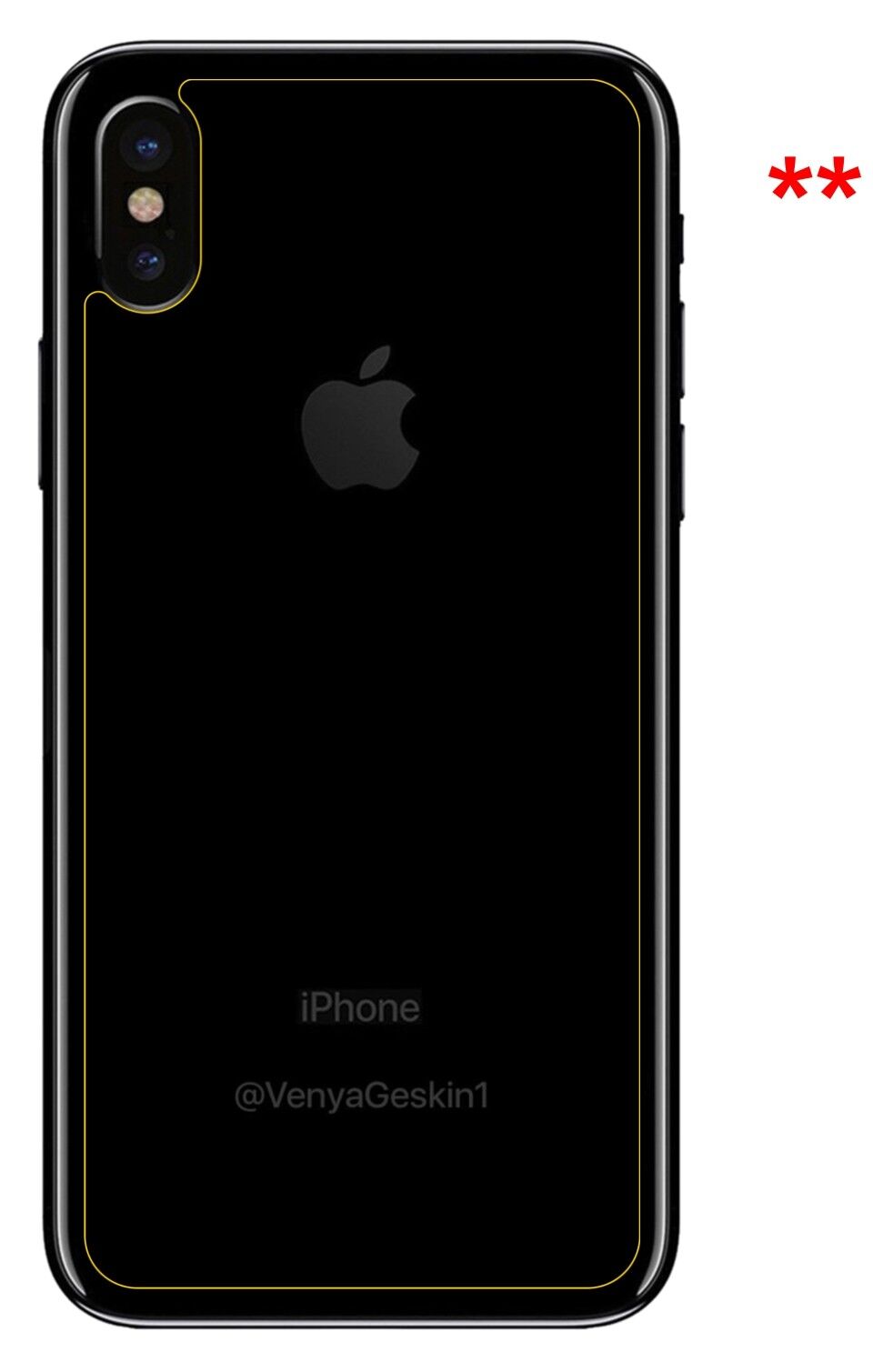1x 9H Matte Screen Protector for Apple iPhone X Back Panzerfolie