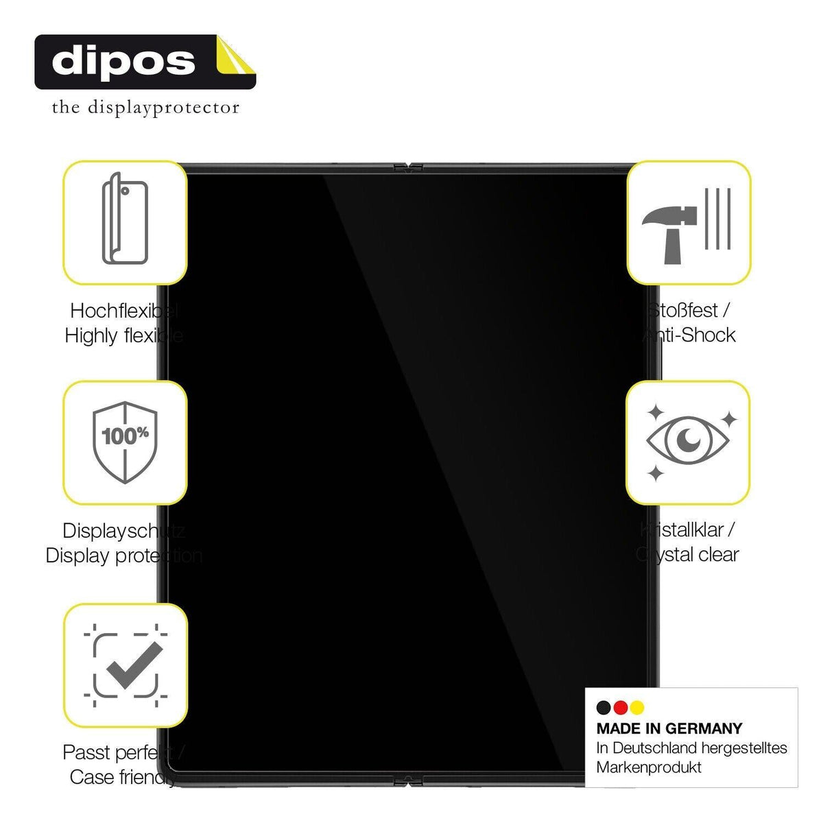 Full Cover Screen Protector for Samsung Galaxy Fold 4 – Covers Curved Edges | dipos