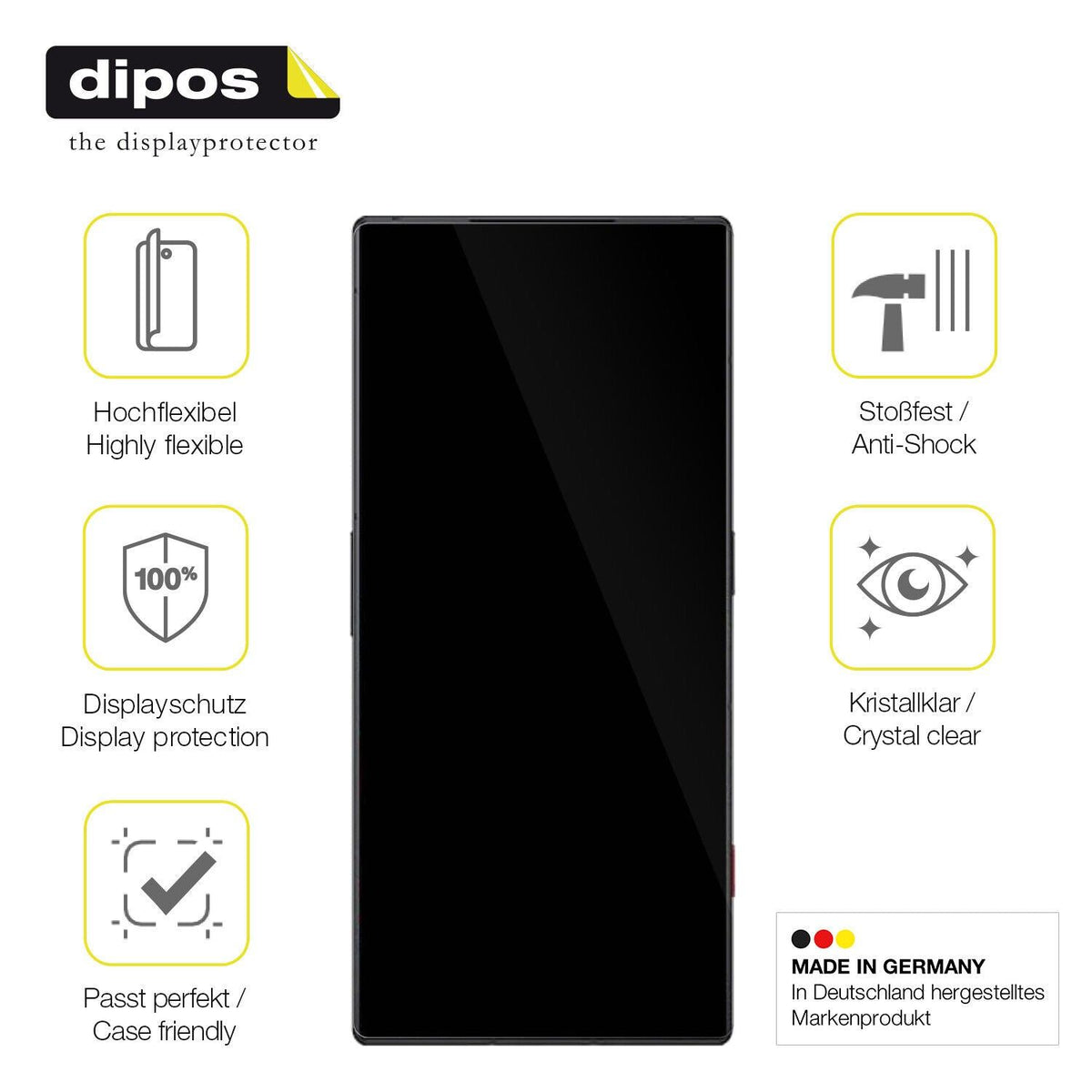 2x Screen Protector for NUBIA Red Magic 8 Pro Plus Protective Film covers 100%