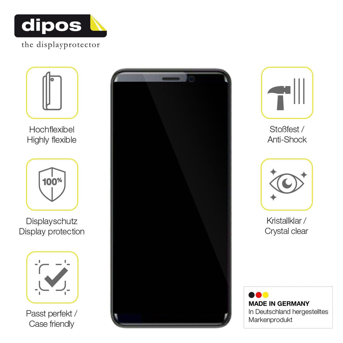 2x Screen Protector for Coolpad Cool Play 7C Protective Film covers 100% dipos