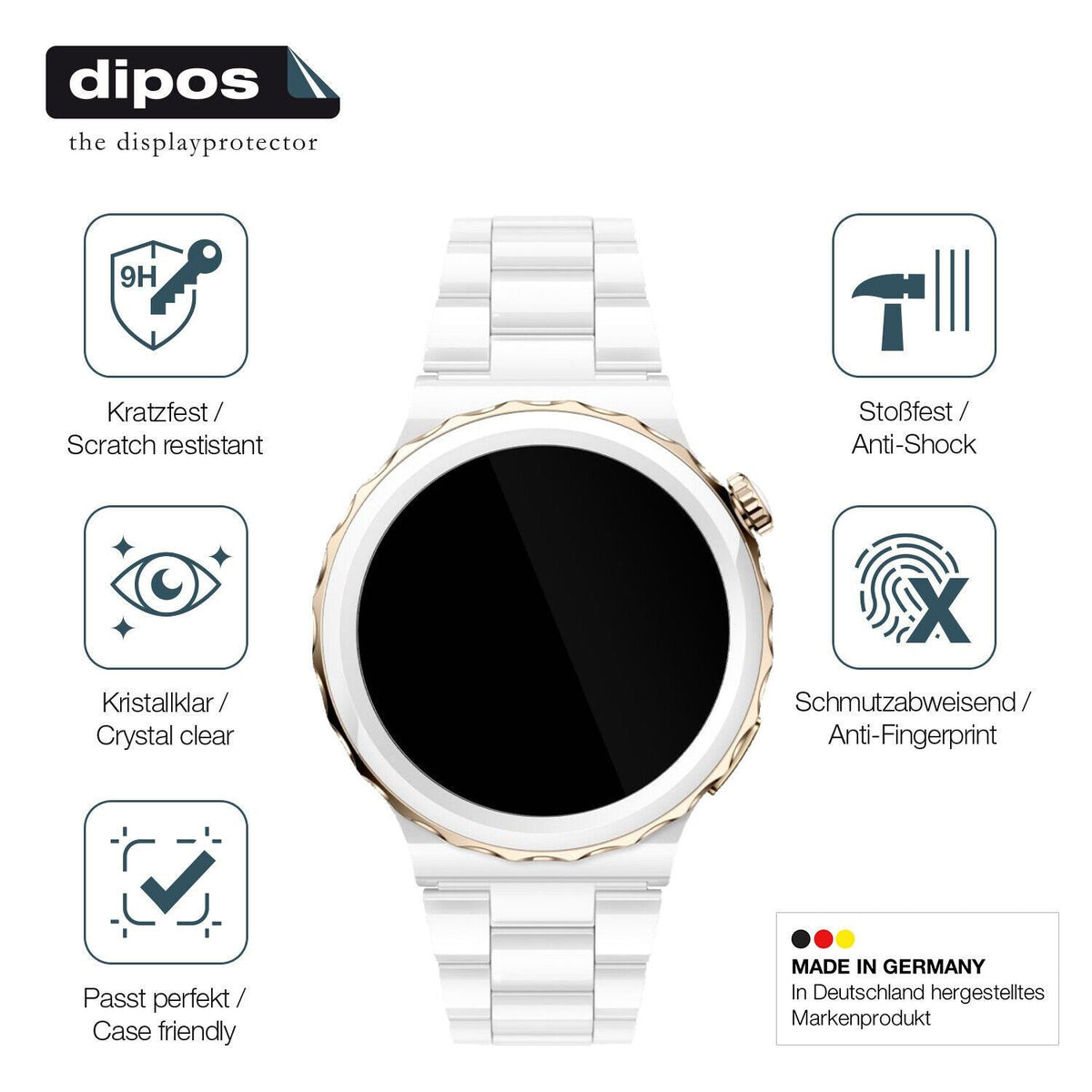 Screen Protector for Huawei Watch GT3 Pro Ceramic (43mm) Flexible Glass 9H dipos