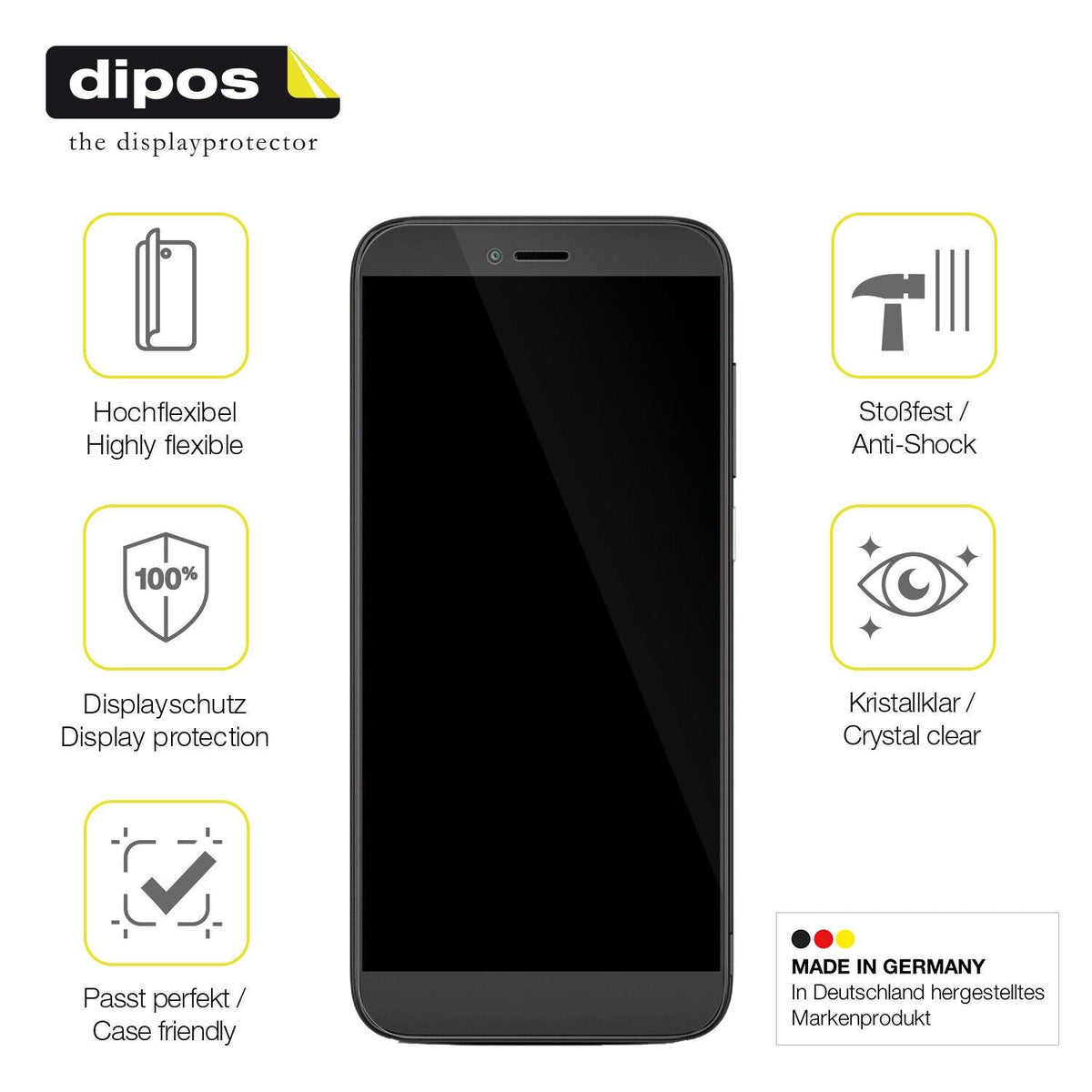 2x Screen Protector for Coolpad Legacy SR Protective Film covers 100% dipos Flex