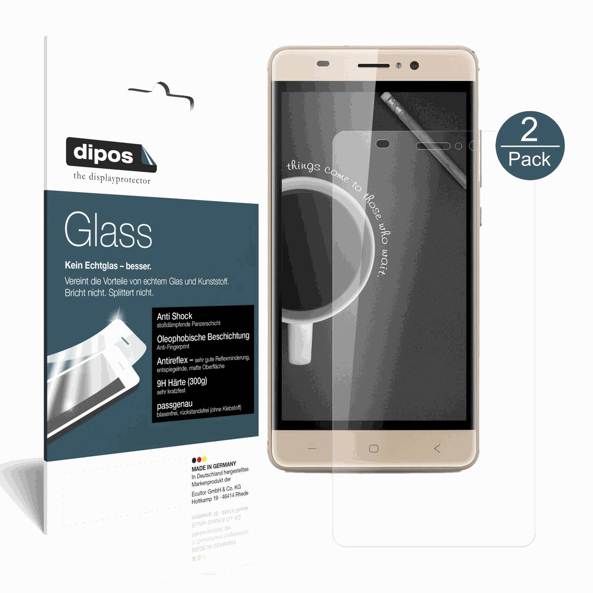 dipos 2x 9H Matte Screen Protector for Landvo XM300 Pro