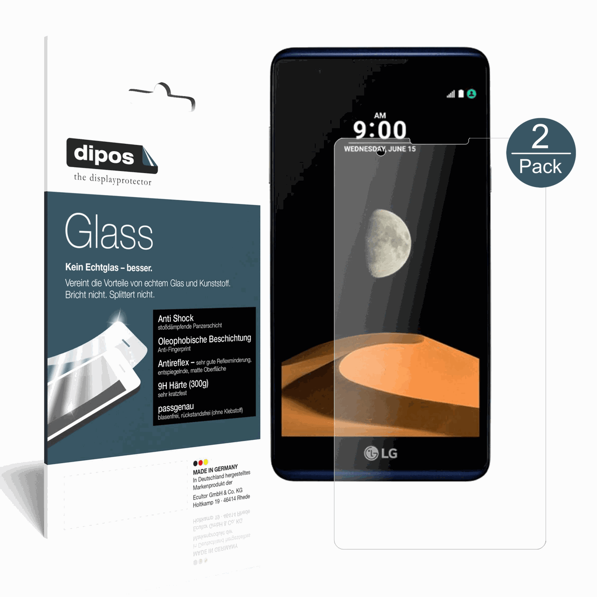2x 9H Matte Screen Protector for LG X calibur – Anti-Glare, Shatterproof | dipos