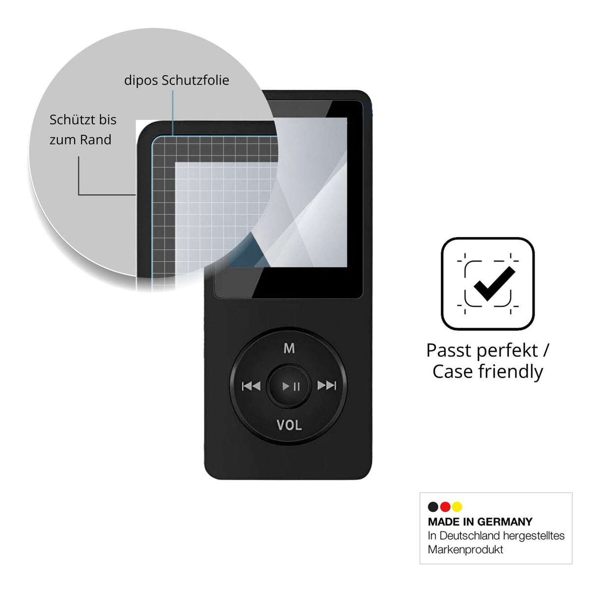 Besonders flexibler Displayschutz mit Anti-Shock-Schicht im Materialmix