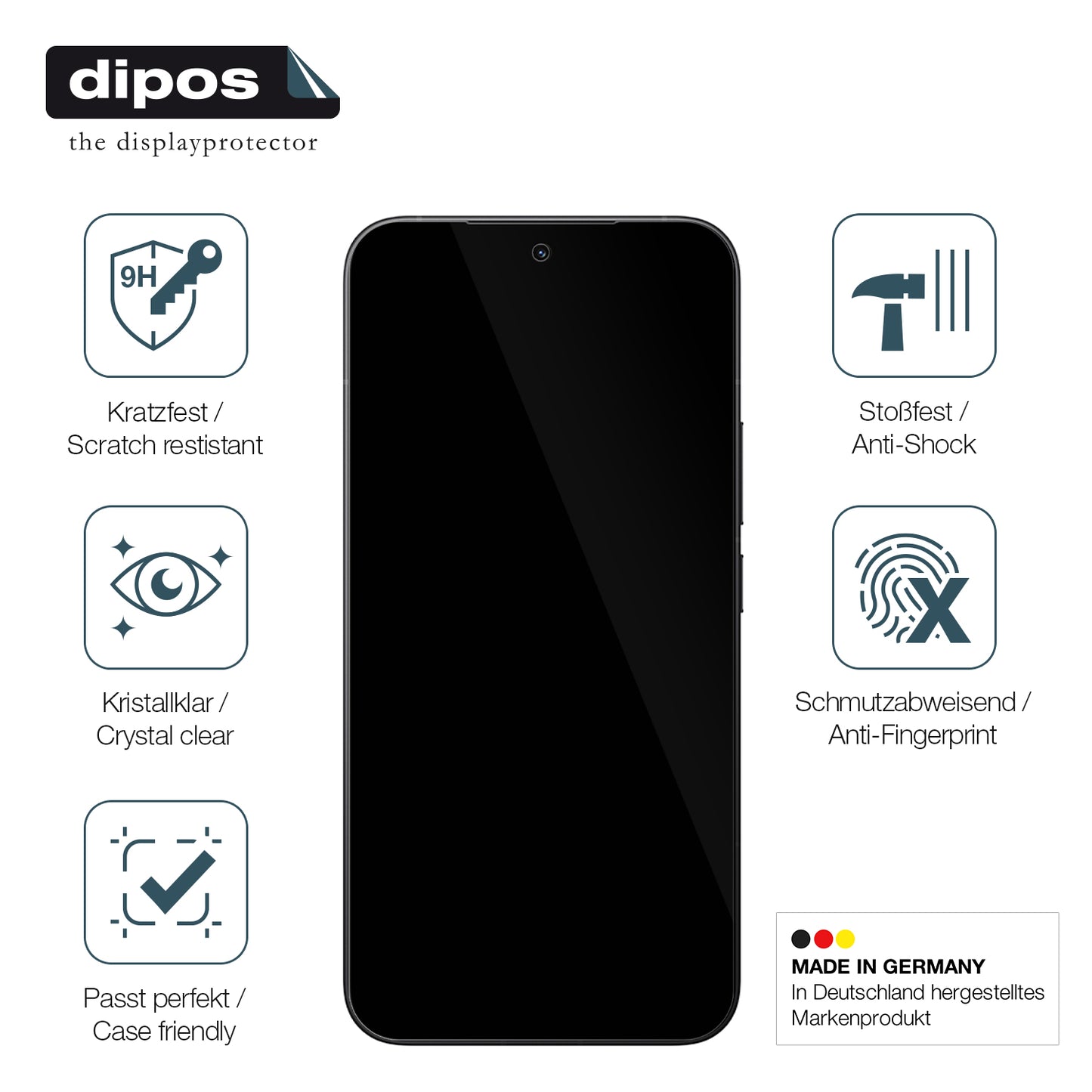 Besonders flexibler Displayschutz mit Anti-Shock-Schicht im Materialmix