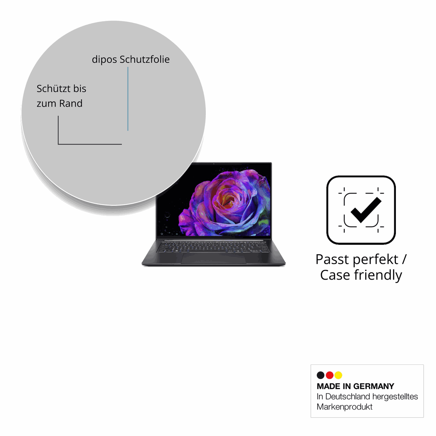 2x Screen Protector for Acer Swift 14 SFX14-73G Flexible Glass 9H dipos