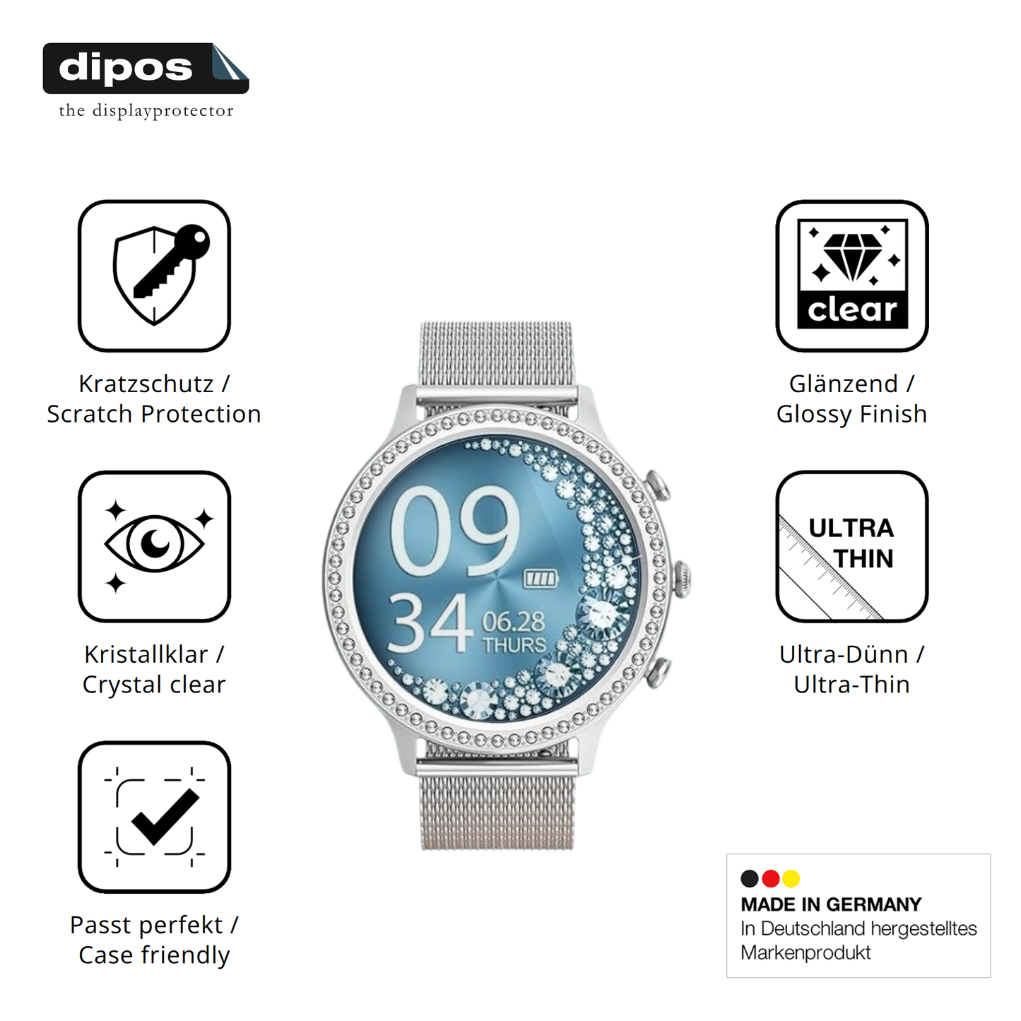 6x Schutzfolie klar für Aimiuvei S53 1.32 Zoll Display-Schutzfolie