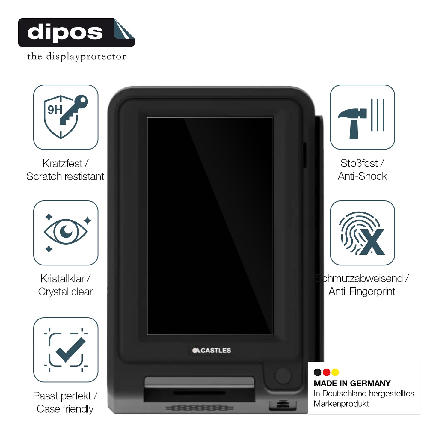 Displayschutz hergestellt in Deutschland, höchste Qualität made in Germany