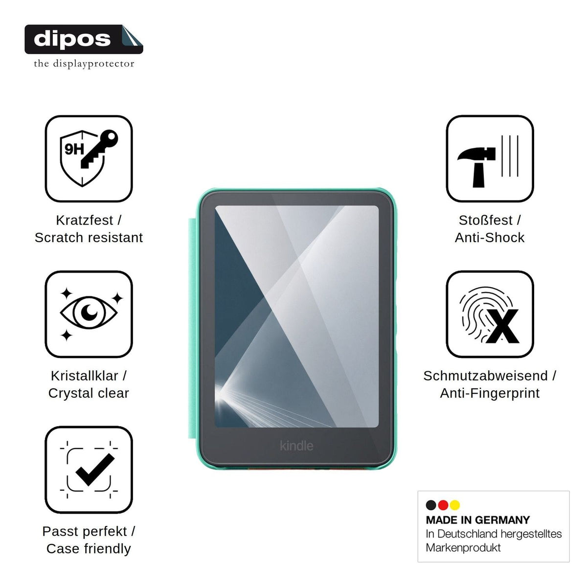 2x Screen Protector for Amazon Kindle Colorsoft Kids 2026 Flexible Glass 9H dipos