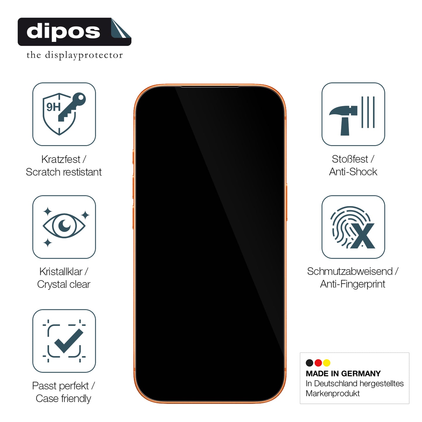 Displayschutz hergestellt in Deutschland, höchste Qualität made in Germany