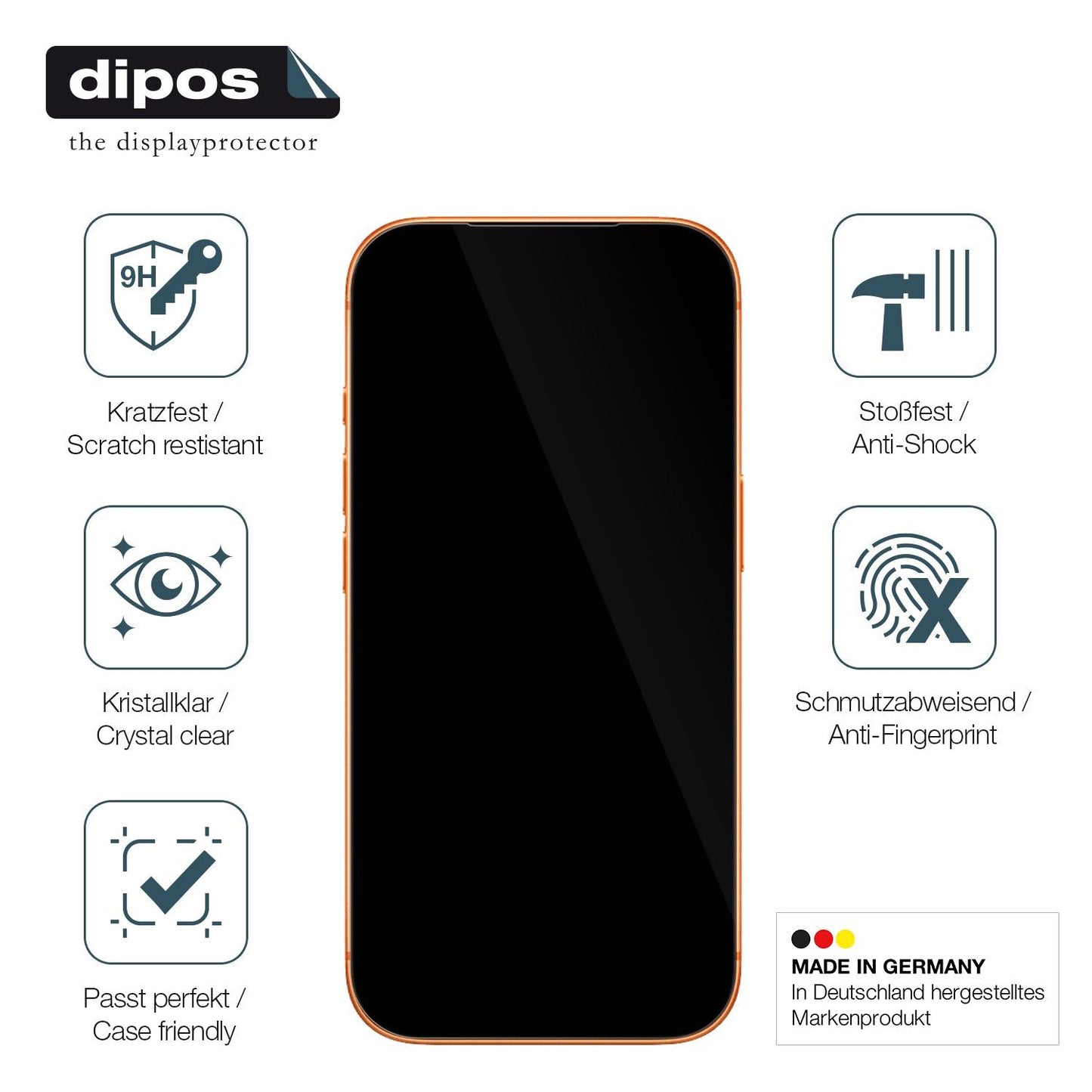 Displayschutz hergestellt in Deutschland, höchste Qualität made in Germany