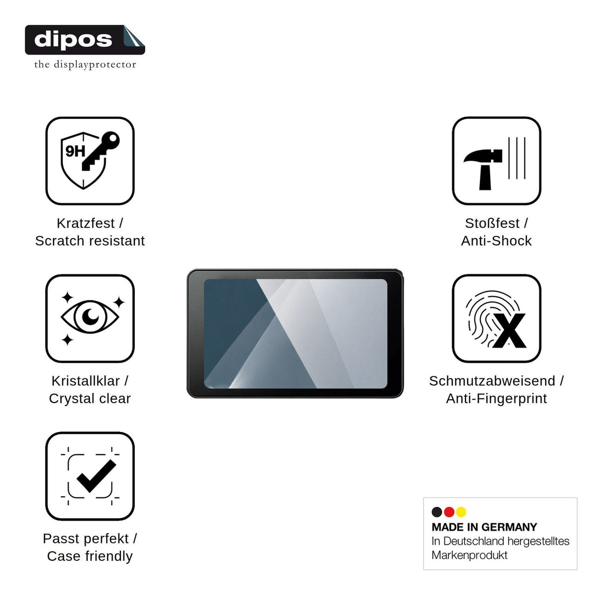 2x Screen Protector for Bauhn Car Smart Display 7 Inch Flexible Glass 9H dipos