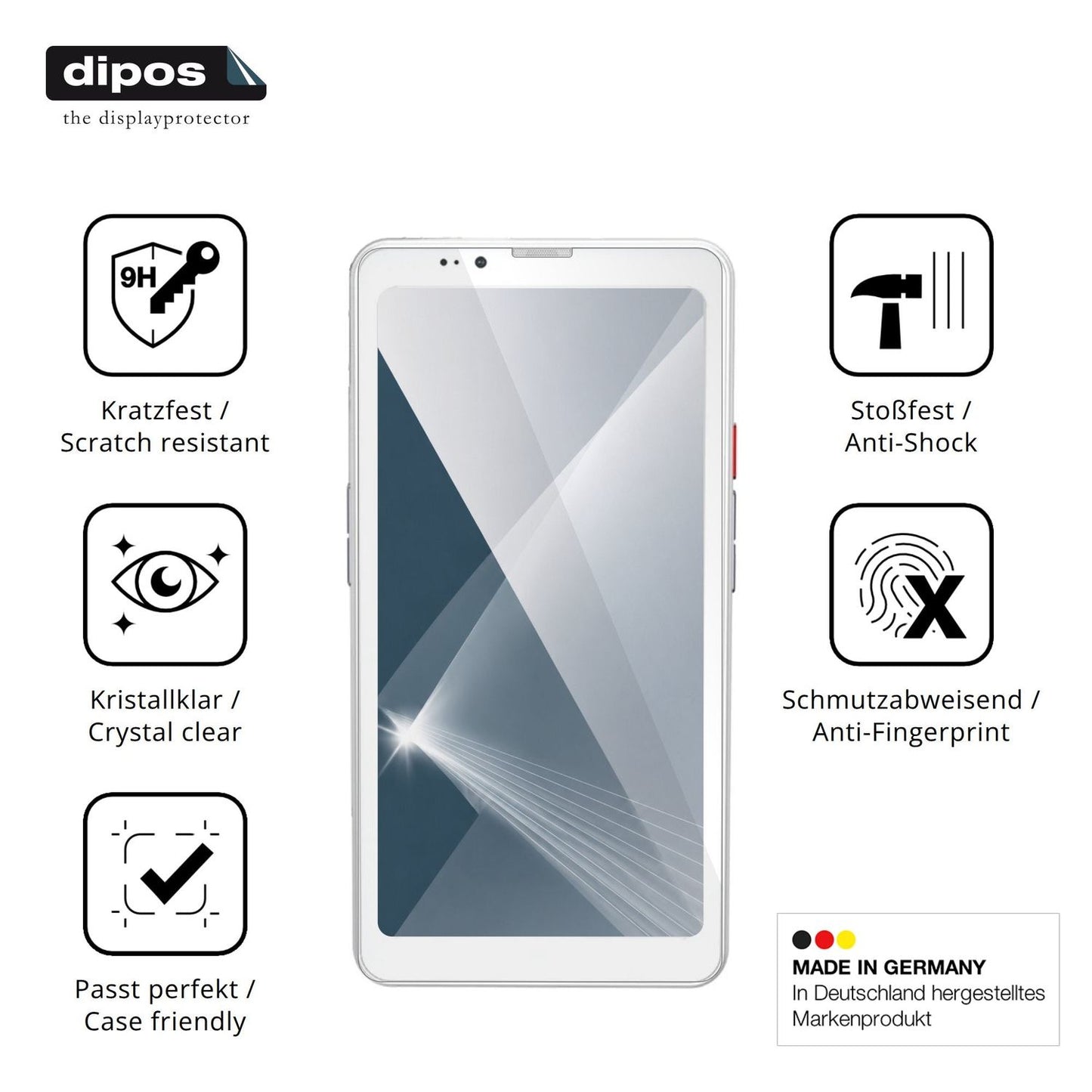 Displayschutz hergestellt in Deutschland, höchste Qualität made in Germany