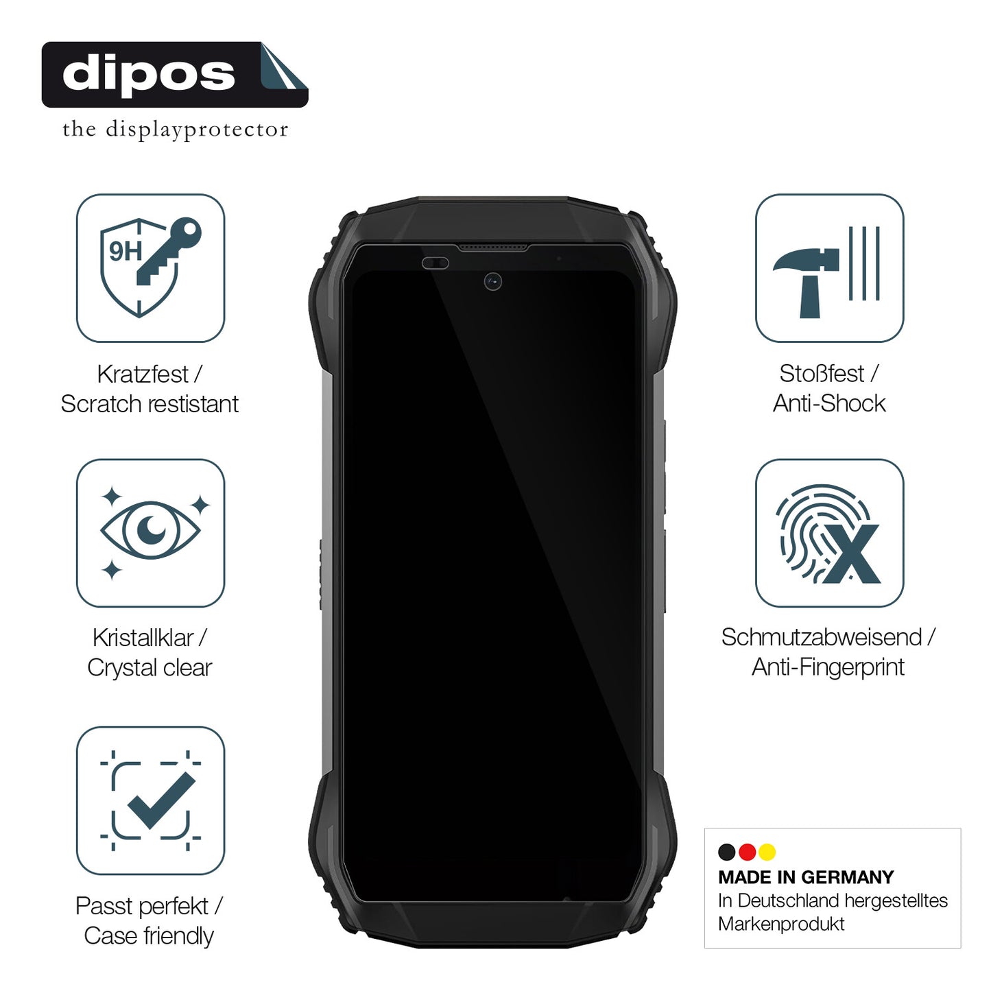Displayschutz hergestellt in Deutschland, höchste Qualität made in Germany
