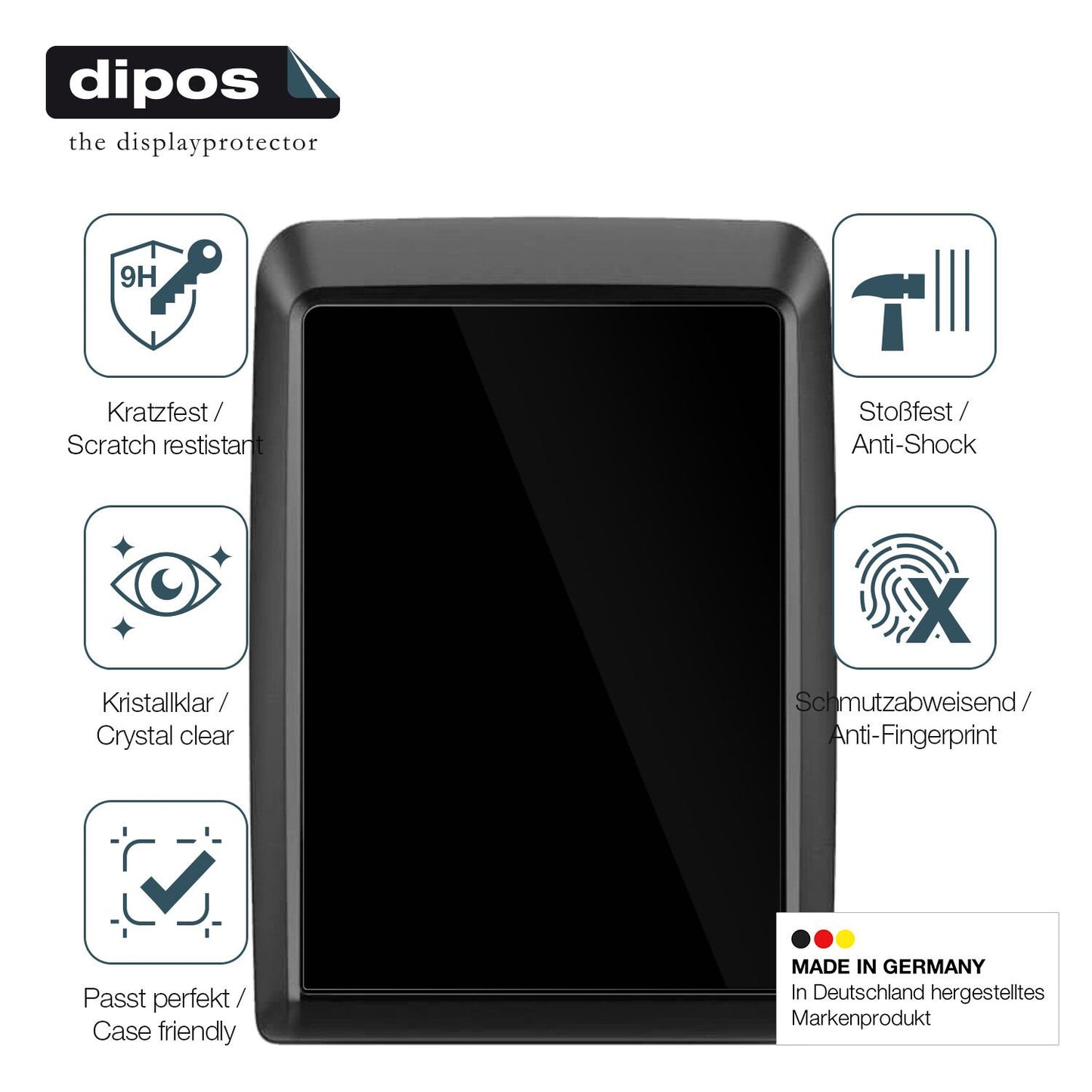 Displayschutz hergestellt in Deutschland, höchste Qualität made in Germany