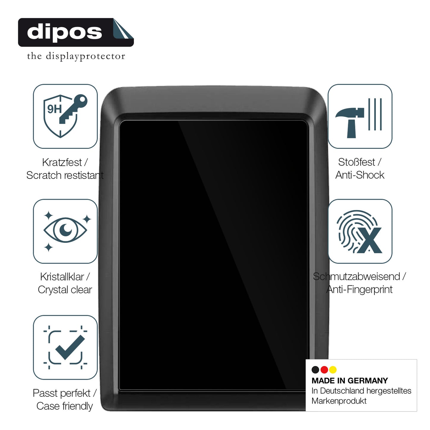 Displayschutz hergestellt in Deutschland, höchste Qualität made in Germany