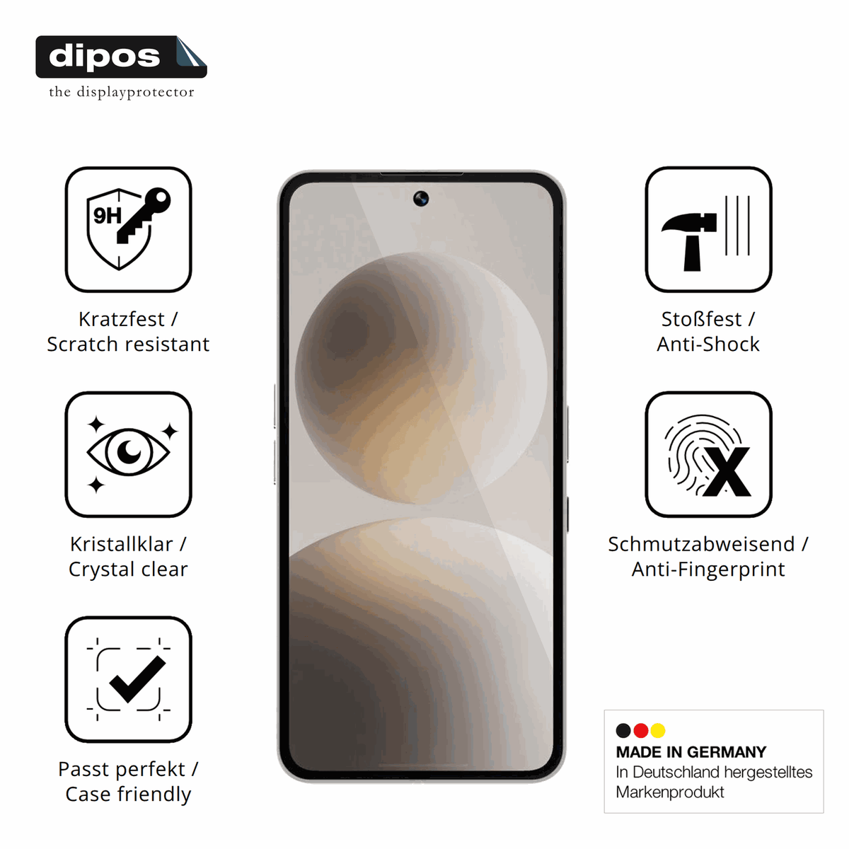 Displayschutz hergestellt in Deutschland, höchste Qualität made in Germany