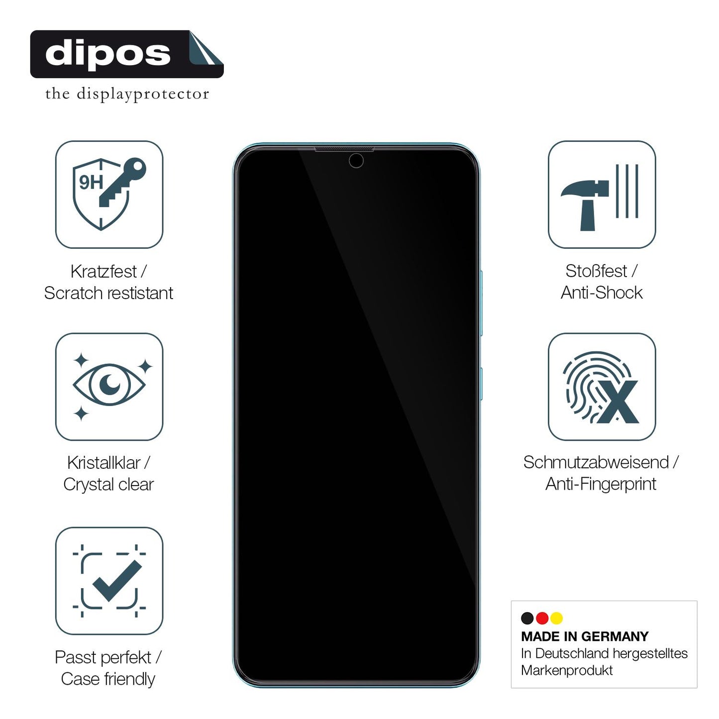 Displayschutz hergestellt in Deutschland, höchste Qualität made in Germany