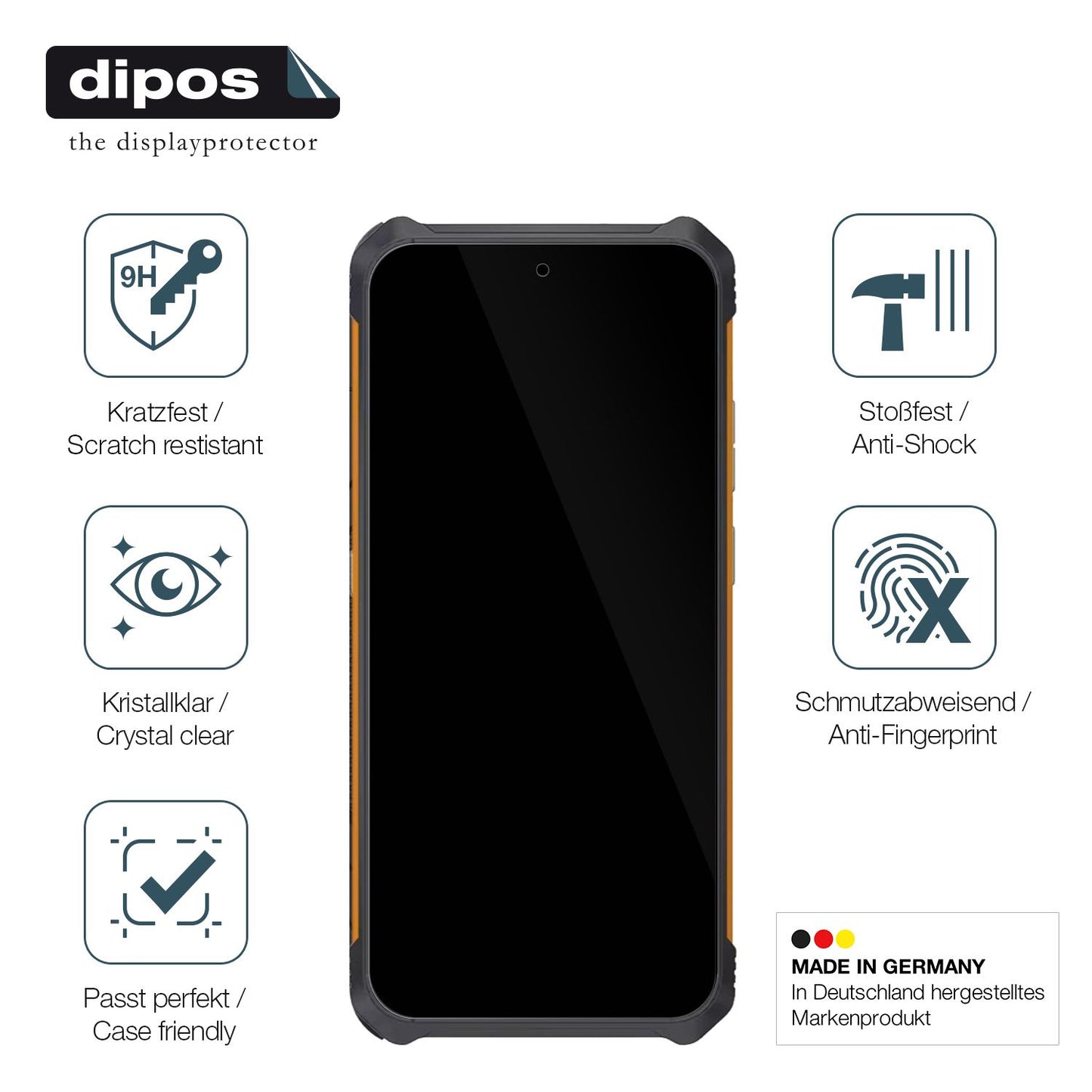 Displayschutz hergestellt in Deutschland, höchste Qualität made in Germany