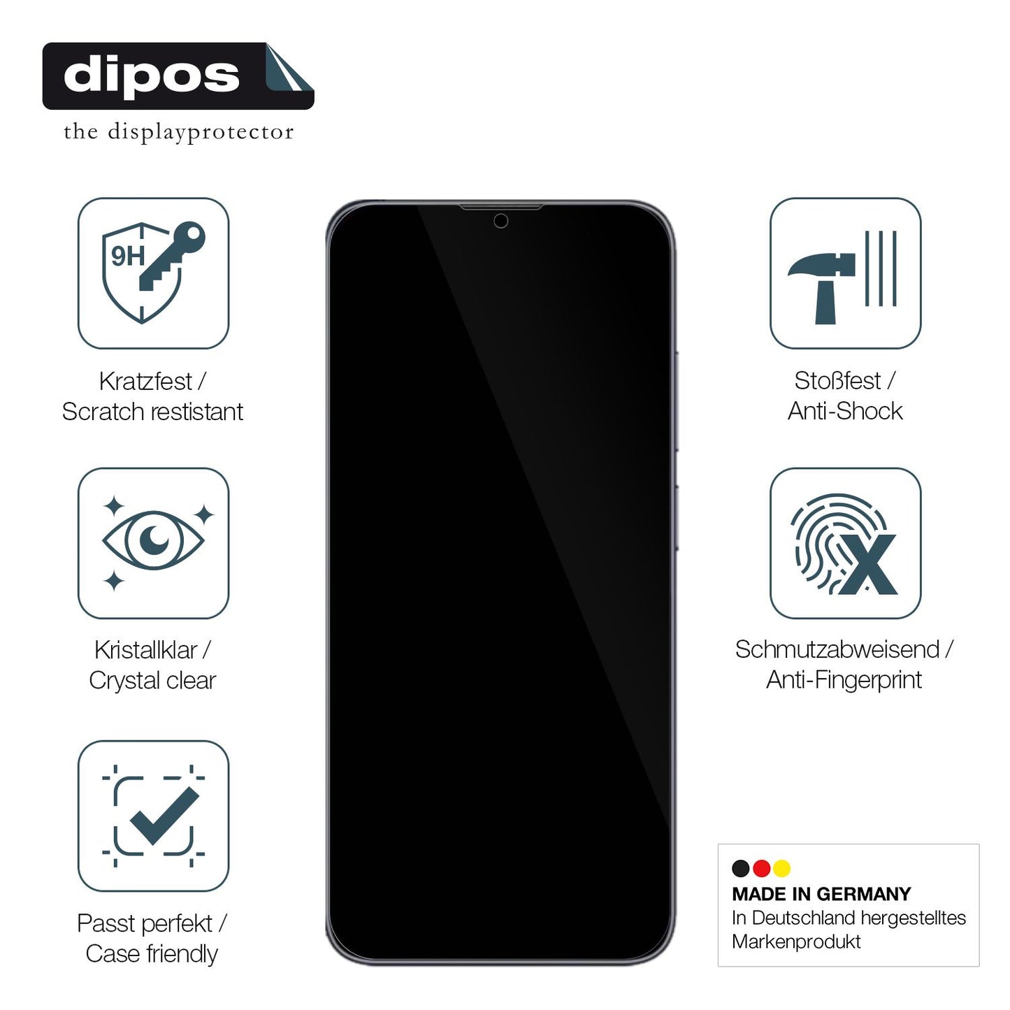 Displayschutz hergestellt in Deutschland, höchste Qualität made in Germany