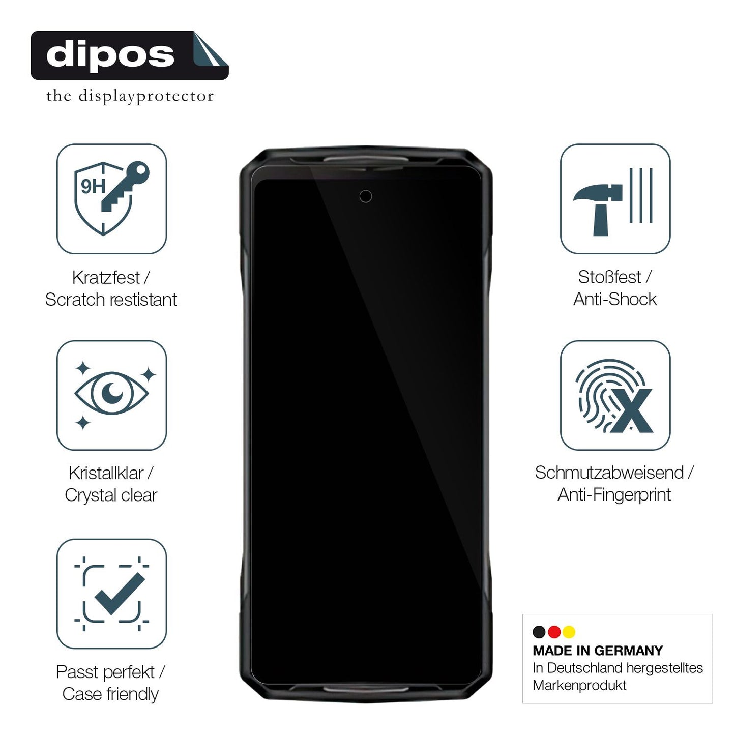 Displayschutz hergestellt in Deutschland, höchste Qualität made in Germany