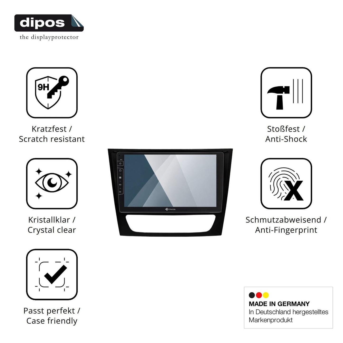 Displayschutz hergestellt in Deutschland, höchste Qualität made in Germany