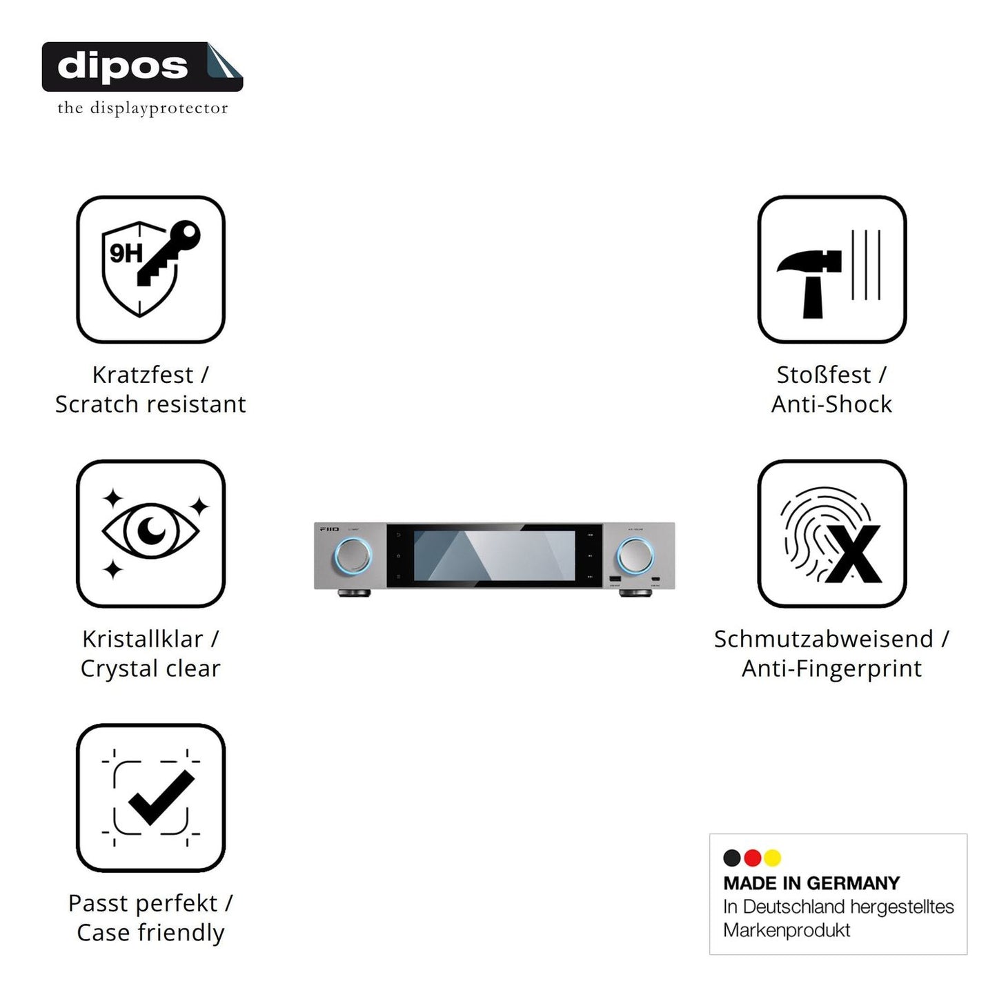 Displayschutz hergestellt in Deutschland, höchste Qualität made in Germany