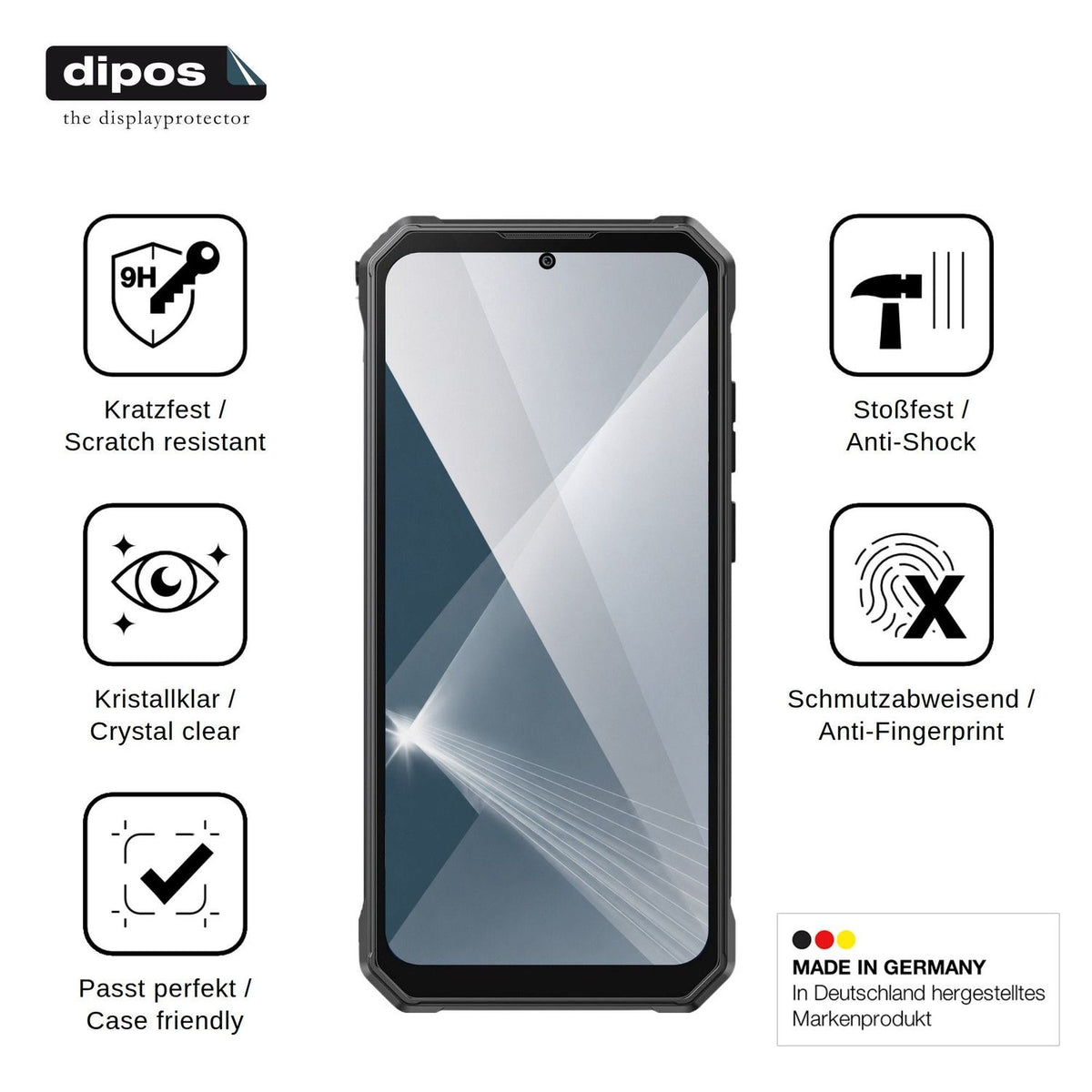 2x Screen Protector for Fossibot F125 Flexible Glass 9H dipos