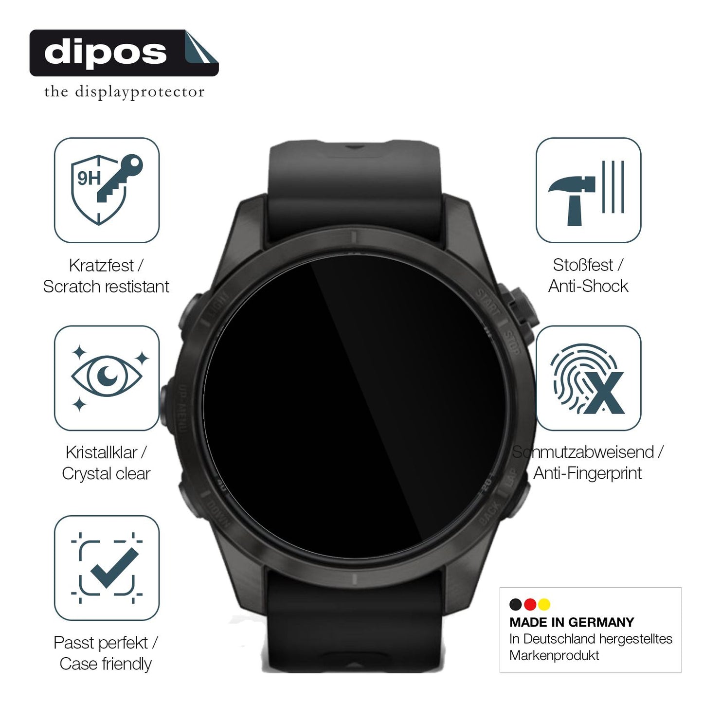 Displayschutz hergestellt in Deutschland, höchste Qualität made in Germany