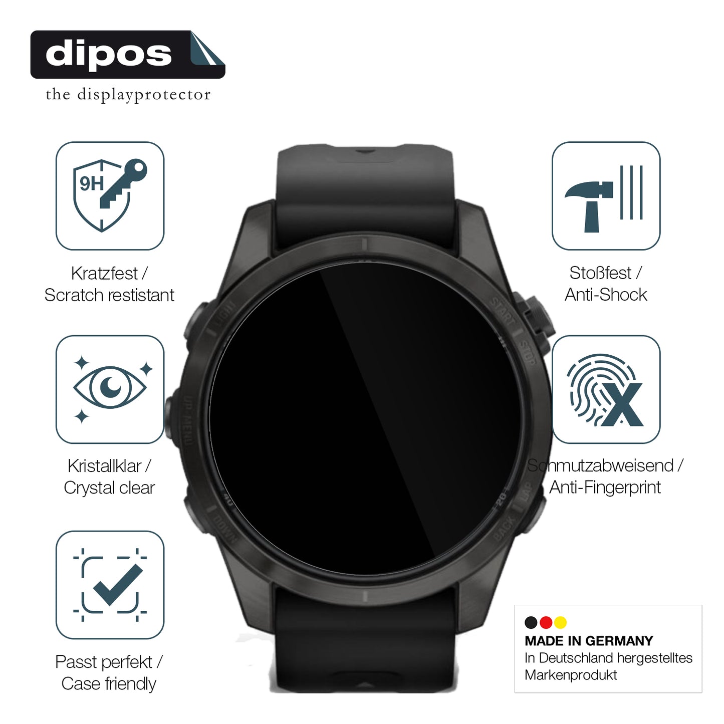 Displayschutz hergestellt in Deutschland, höchste Qualität made in Germany