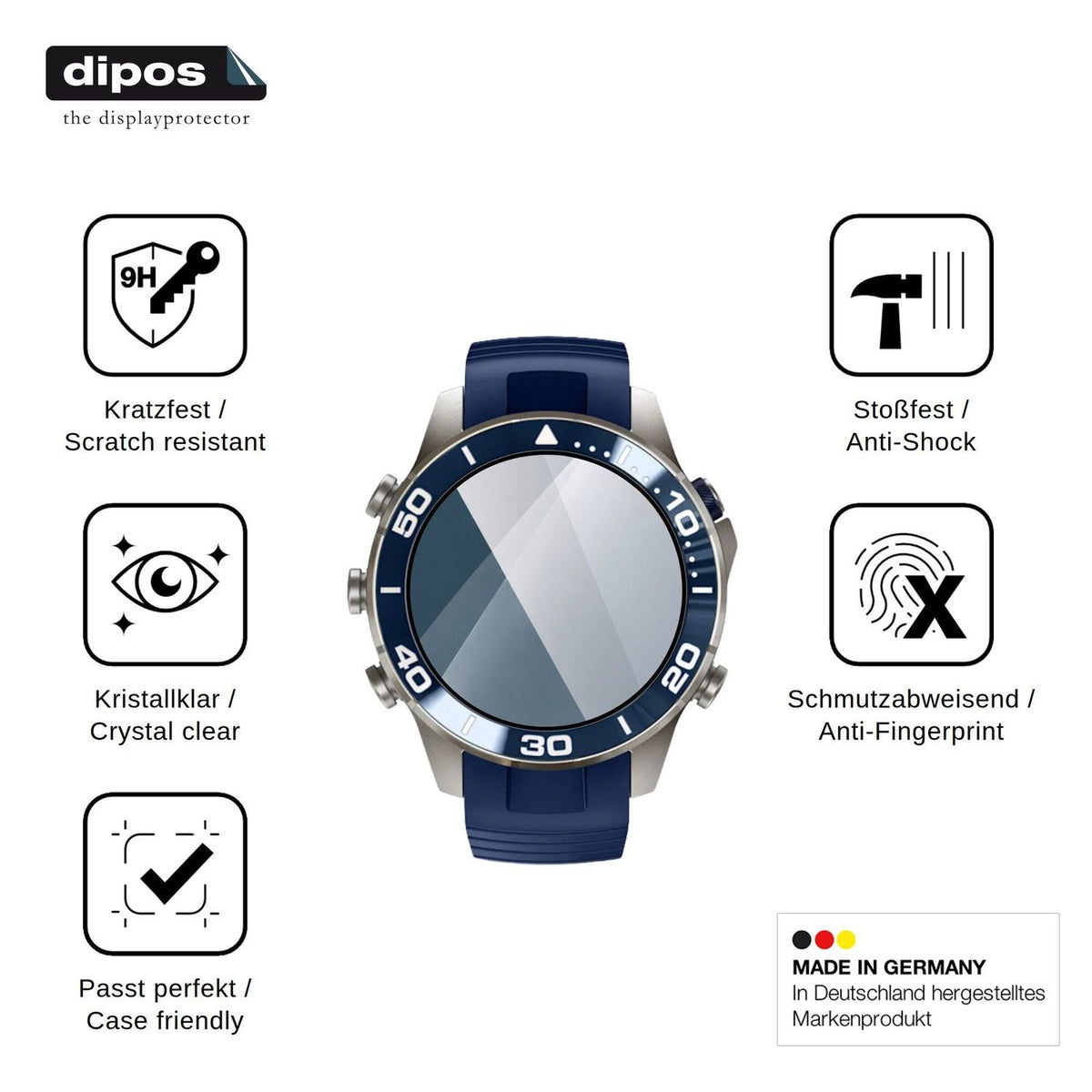 2x Screen Protector for Garmin MARQ Diver Flexible Glass 9H dipos