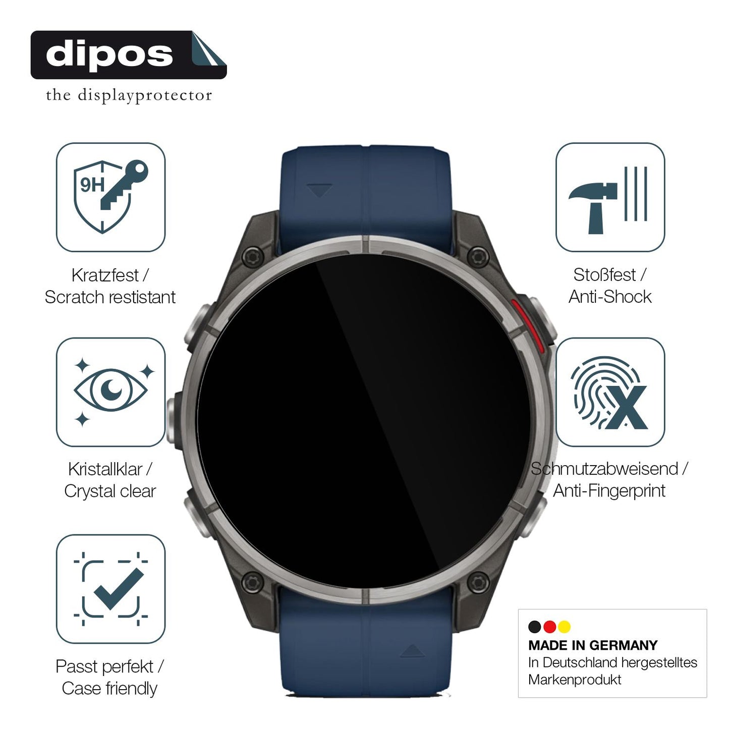 Displayschutz hergestellt in Deutschland, höchste Qualität made in Germany