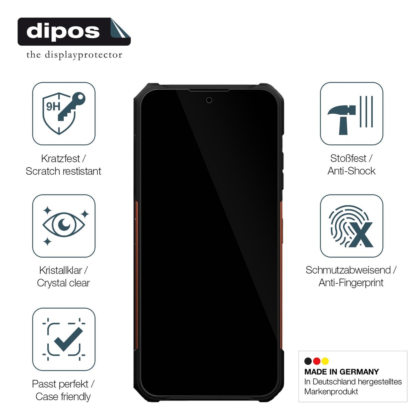 Displayschutz hergestellt in Deutschland, höchste Qualität made in Germany