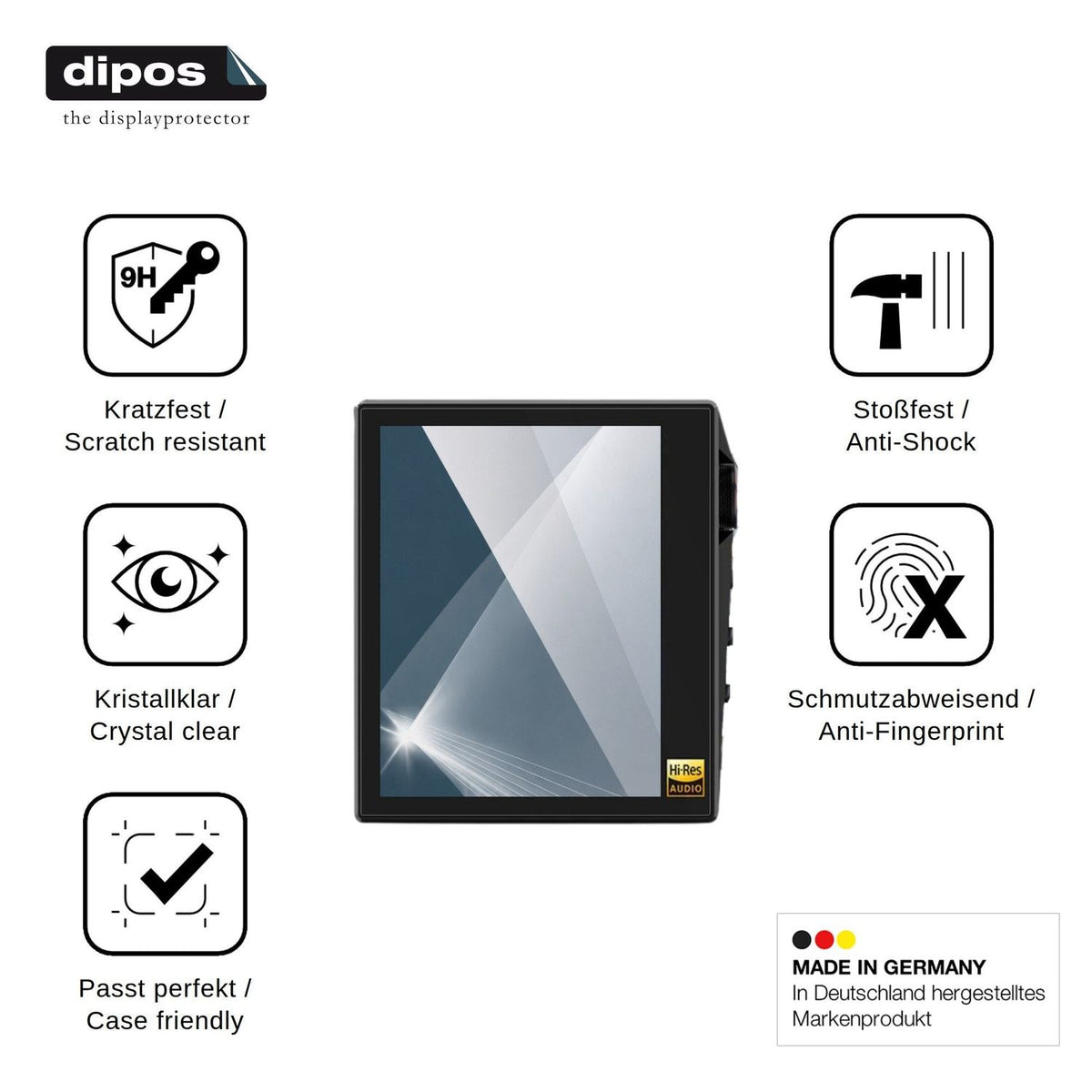 2x Screen Protector for HIDIZS AP80 Flexible Glass 9H dipos