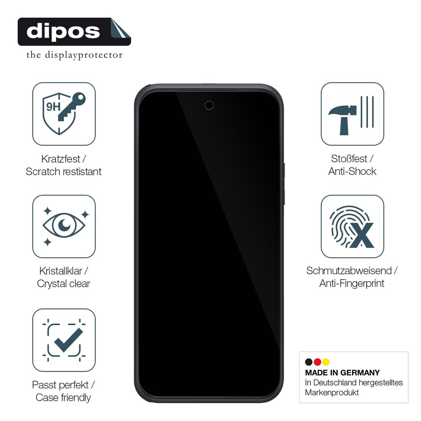 Displayschutz hergestellt in Deutschland, höchste Qualität made in Germany
