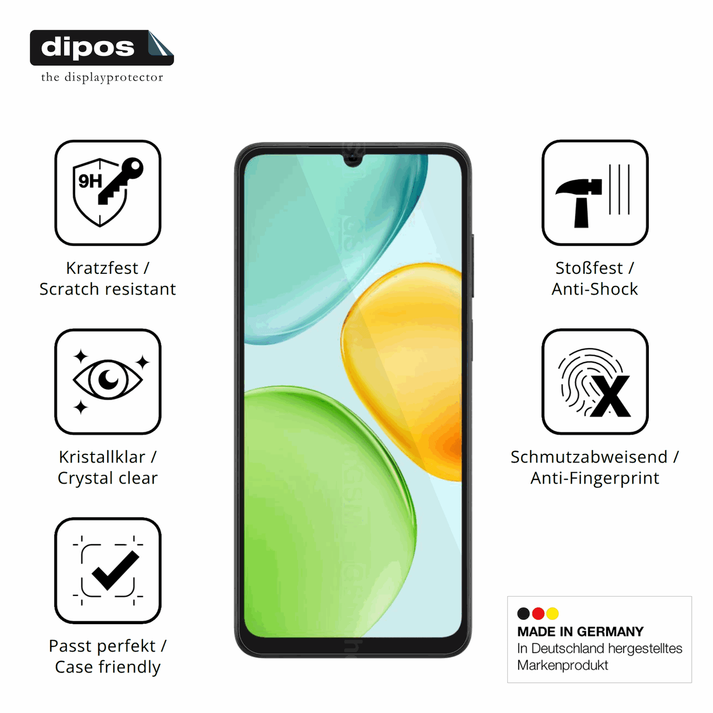 Displayschutz hergestellt in Deutschland, höchste Qualität made in Germany