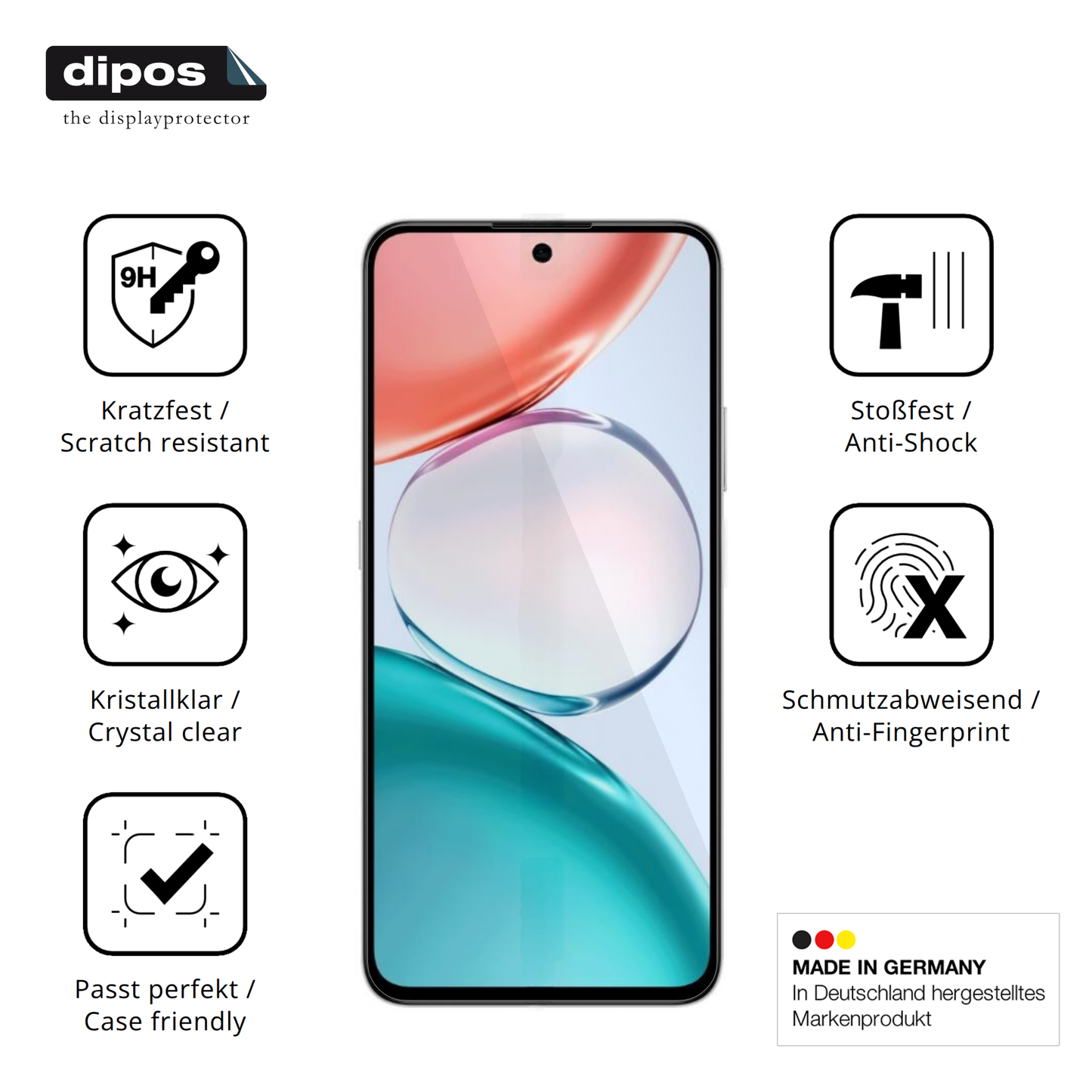 Displayschutz hergestellt in Deutschland, höchste Qualität made in Germany