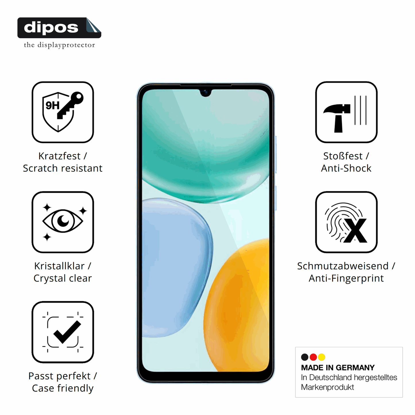 Displayschutz hergestellt in Deutschland, höchste Qualität made in Germany