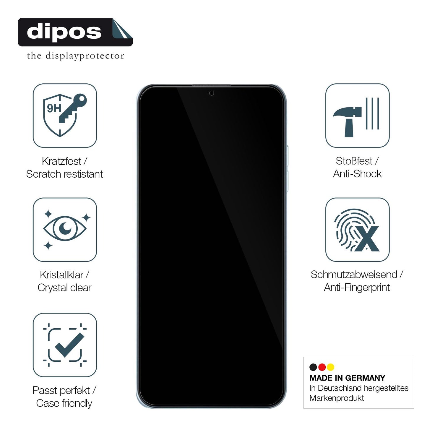 Displayschutz hergestellt in Deutschland, höchste Qualität made in Germany