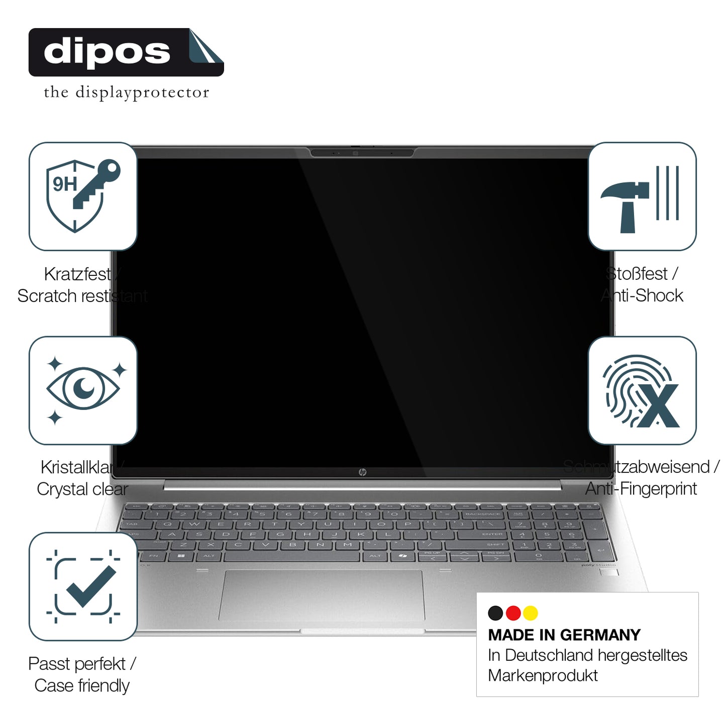 Displayschutz hergestellt in Deutschland, höchste Qualität made in Germany