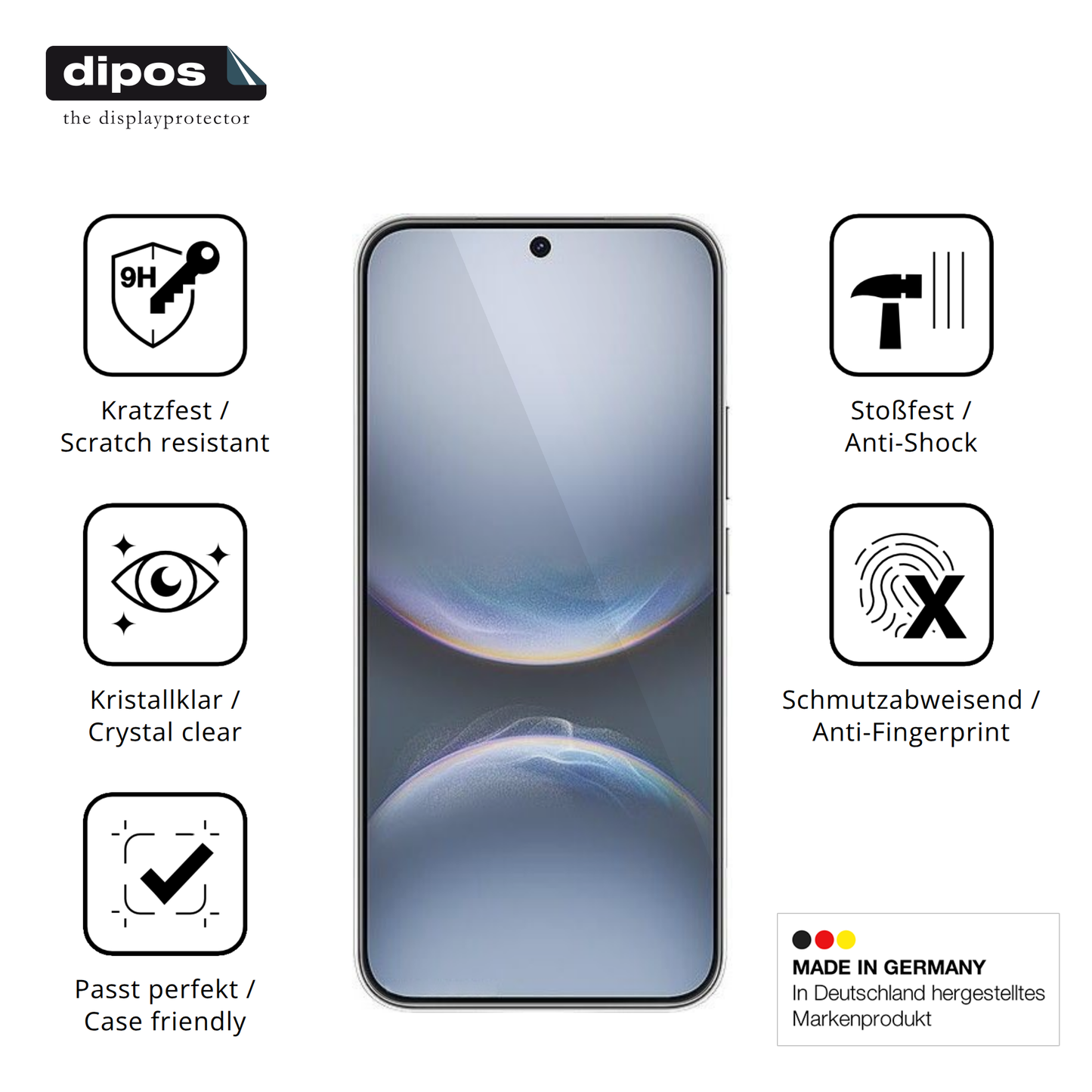 Displayschutz hergestellt in Deutschland, höchste Qualität made in Germany