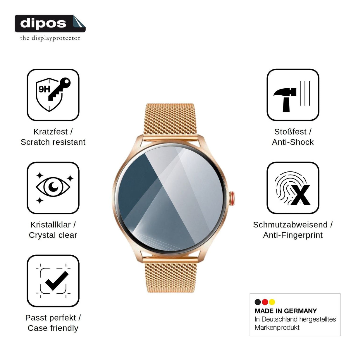 2x Screen Protector for idomars 68or Flexible Glass 9H dipos
