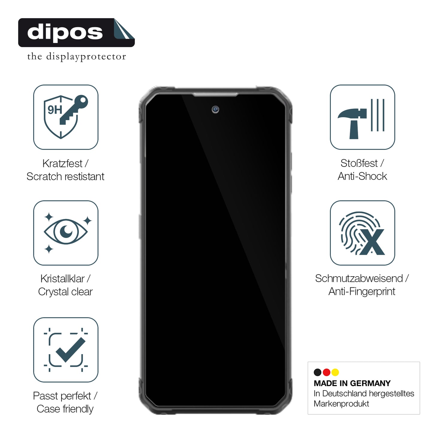 Displayschutz hergestellt in Deutschland, höchste Qualität made in Germany