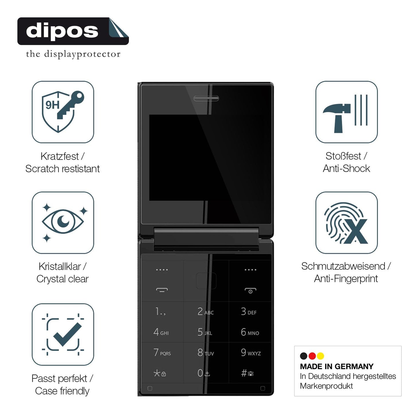 Displayschutz hergestellt in Deutschland, höchste Qualität made in Germany