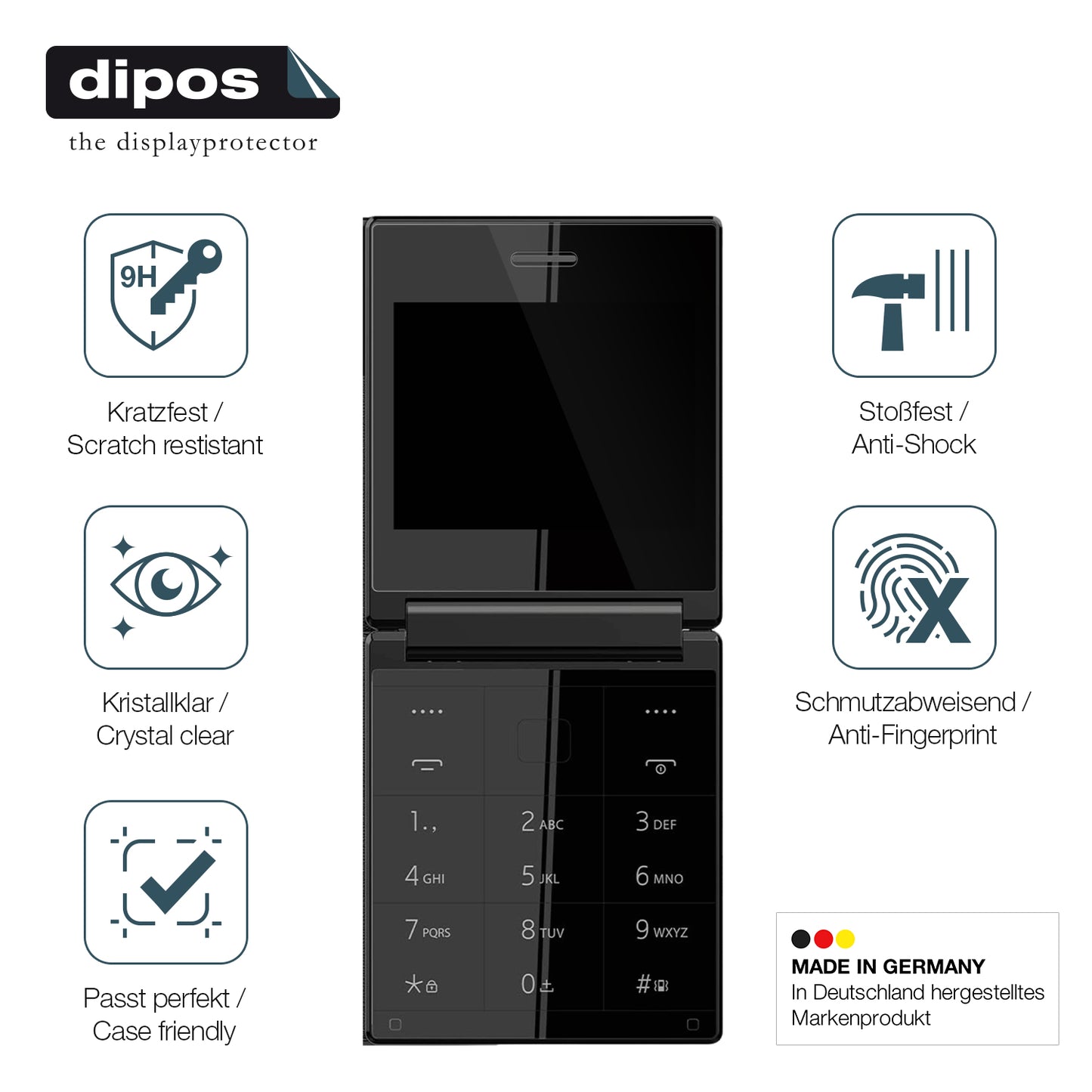 Displayschutz hergestellt in Deutschland, höchste Qualität made in Germany