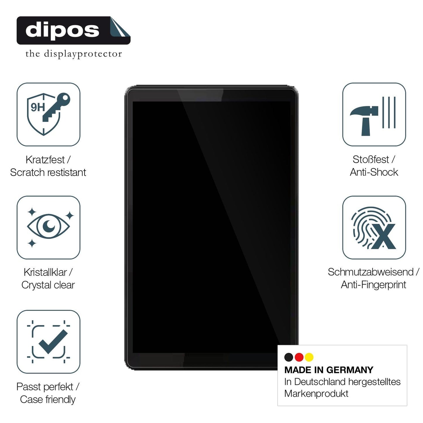 Displayschutz hergestellt in Deutschland, höchste Qualität made in Germany